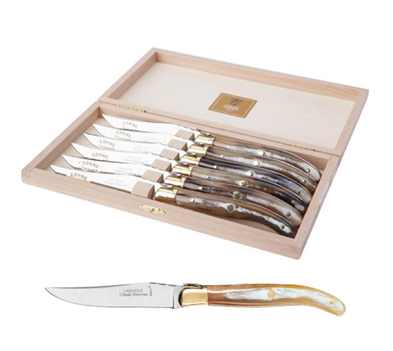 Laguiole Black Marble Knives in Presentation Box (Set of 6) — Kiss That Frog